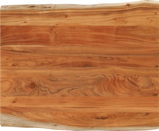 Bordplate 100x80x2,5 cm rektangulær heltre akasie naturlig kant 370628 Bordplate 100x80x2,5 cm rektangulær heltre akasie naturlig kant 370628