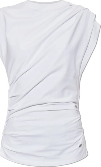 Ganni Dame Topper Hvit XS,
