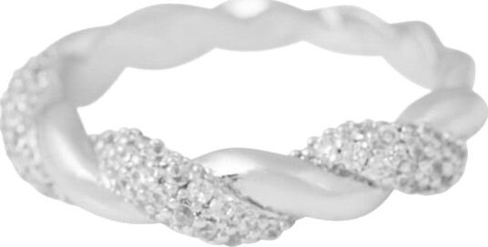 Snö Of Sweden Twist Ring Ear Silver Clear Onesize Snö Of Sweden Twist Ring Ear Silver Clear Onesize