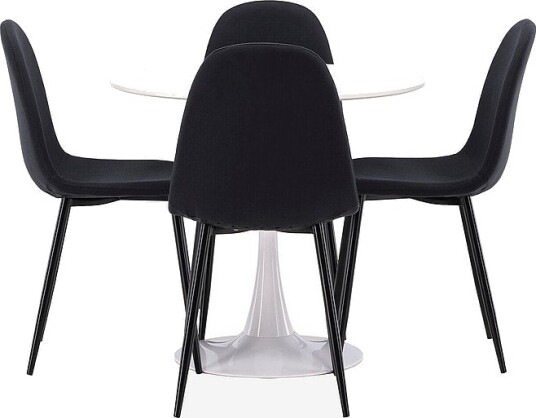 Venture Home   Spisegruppe Hamden med 4 stk stoler Polar   Svart