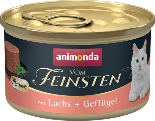 Animonda Vom Feinsten Våtfôr Adult Laks + Fjærkre 12 X 85 G