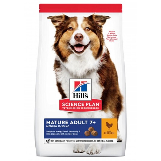 Hill'S Science Plan Mature Adult 7+ Medium Med Kylling 18 kg Hill'S Science Plan Mature Adult 7+ Medium Med Kylling 18 kg