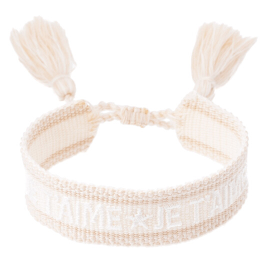 DARK Woven Friendship Bracelet Je T'aime Vanilla DARK Woven Friendship Bracelet Je T'aime Vanilla
