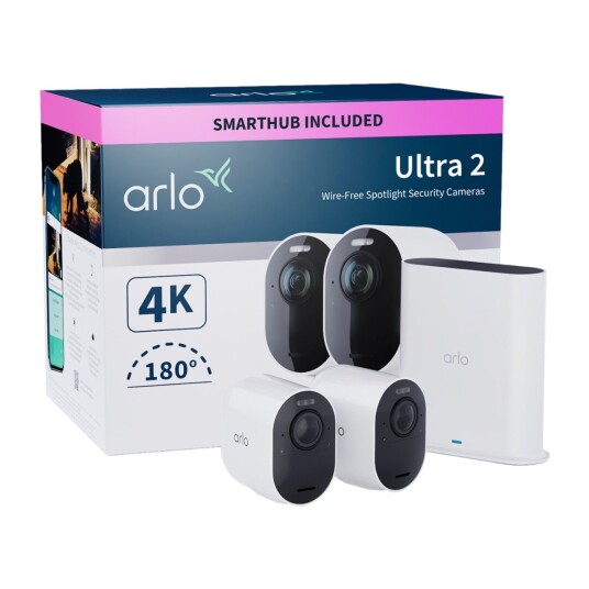 Arlo Ultra 2 4K trådløst overvåkingskamera 2-pakning hvit Arlo Ultra 2 4K trådløst overvåkingskamera 2-pakning hvit