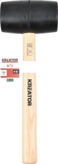 Hero-Tools Gummihammer Svart 700 g Ø 65 mm Hero-Tools Gummihammer Svart 700 g Ø 65 mm