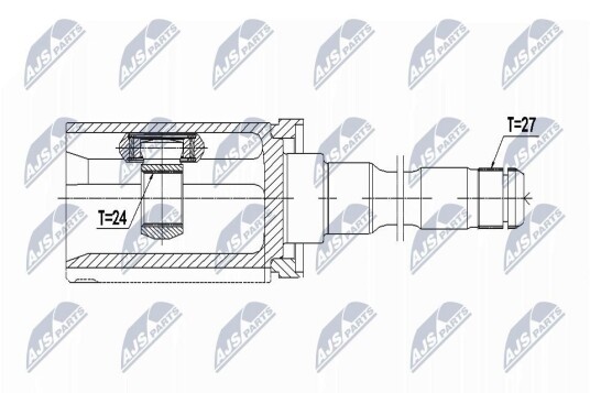 Nty Drivknute drivaksel NTY NPW BM 064