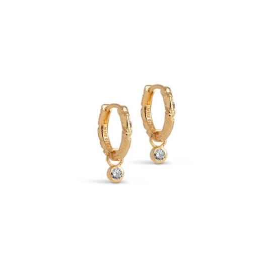 Enamel Copenhagen Belle CZ Hoops Forgylt Sølv Sterling 925 Onesize