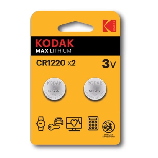Kodak CR1220 3 V (2 enheter)