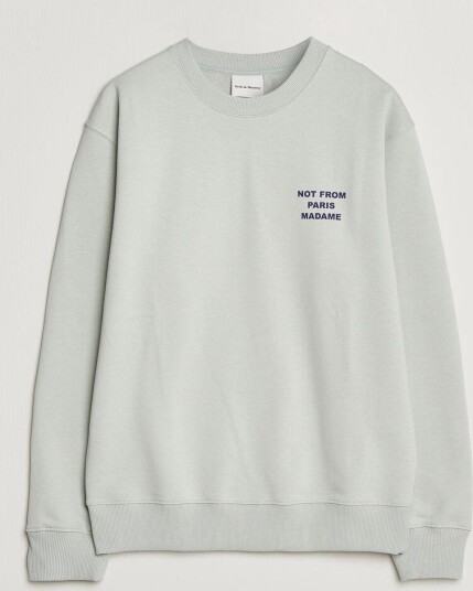 Drôle de Monsieur Bold Slogan Sweatshirt Grey