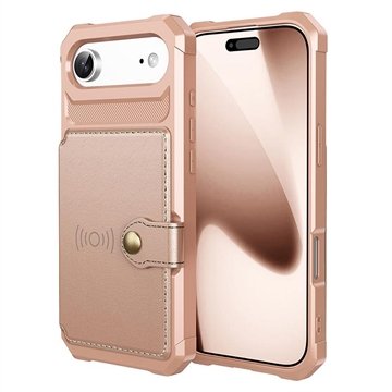 iPhone Air TPU deksel med kortholder   Rosa