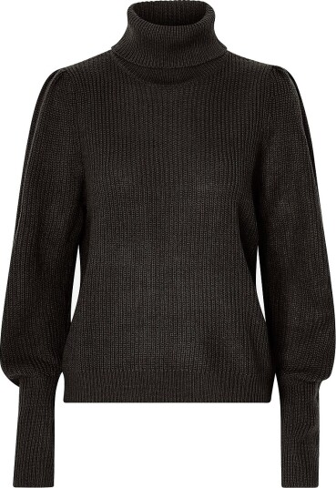 Vila Genser viLou New Rollneck L/S Knit Top Svart