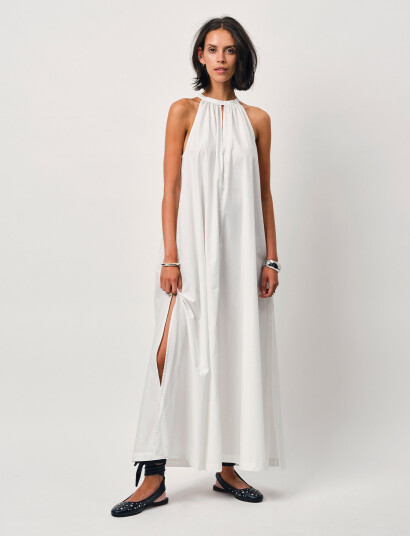 Dante6 Dante6-Isadora Maxi Halter Dress - White - 36