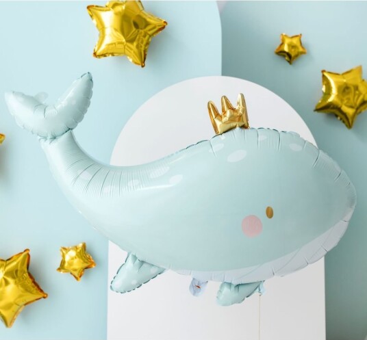 PartyDeco Folieballong Hval