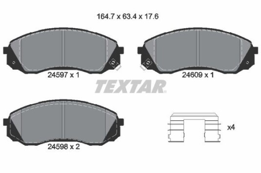 Bremseklosser TEXTAR 2459701