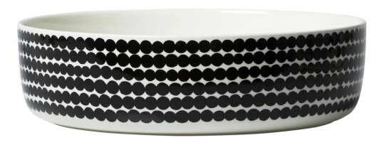 Marimekko Oiva Räsymatto serveringsskål 3 L Hvit-svart