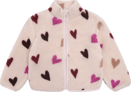 Minymo Teddy Jacket Aop W. Lining Purple 110 Minymo Teddy Jacket Aop W. Lining Purple 110