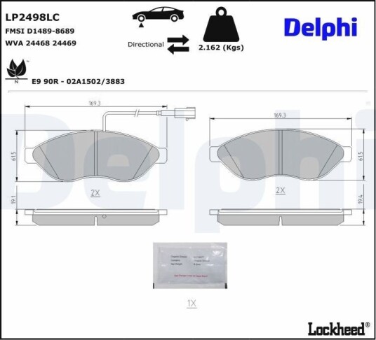DELPHI LP2498LC Bremseklosser