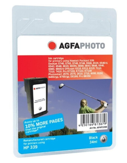 Agfaphoto - 34 Ml - Svart - Kompatibel - Gjenfabrikert - Blekkpatron (Alternativ For: Hp 339 Hp C8767ee) - For Hp Officejet 63Xx 72Xx K7100 Photosmart 25Xx 26Xx 81Xx D5060 D5065 D5155 D5156 Agfaphoto - 34 Ml - Svart - Kompatibel - Gjenfabrikert - Blekkpatron (Alternativ For: Hp 339 Hp C8767ee) - For Hp Officejet 63Xx 72Xx K7100 Photosmart 25Xx 26Xx 81Xx D5060 D5065 D5155 D5156