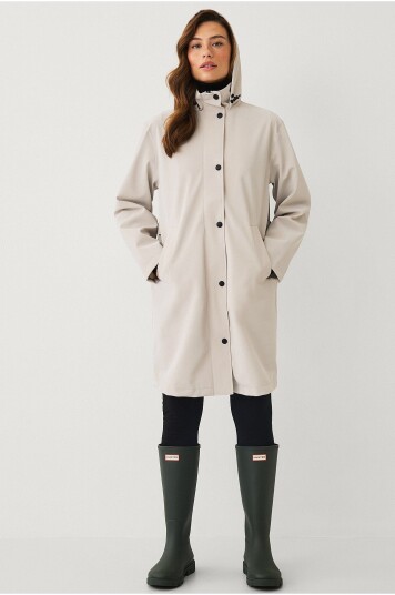 Áhkká Regnjakke Rain Waist Stretch Parka Beige Áhkká Regnjakke Rain Waist Stretch Parka Beige