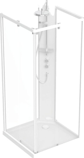 Contura Showerama Comfort Square Dusjkabinett 900x900 mm Hvit, Baderom