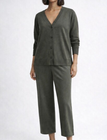 Movesgood Athena Cardigan Khaki green XS Movesgood Athena Cardigan Khaki green XS