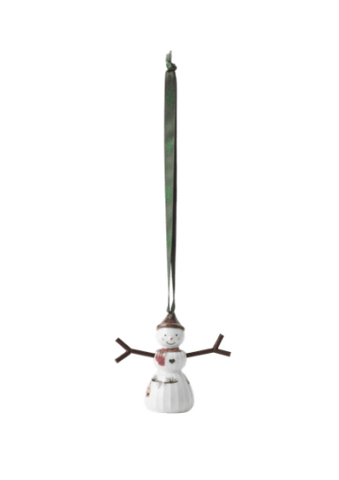 Kähler Hammershøi Christmas snøjente hengende 6,5 cm hvit m/ dekor Kähler Hammershøi Christmas snøjente hengende 6,5 cm hvit m/ dekor