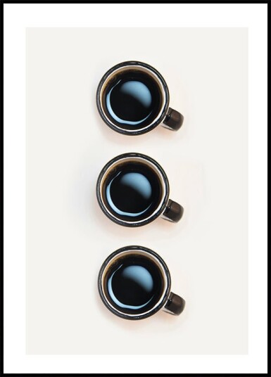Three Cups Of Coffee Plakat Plakat / 40x50cm