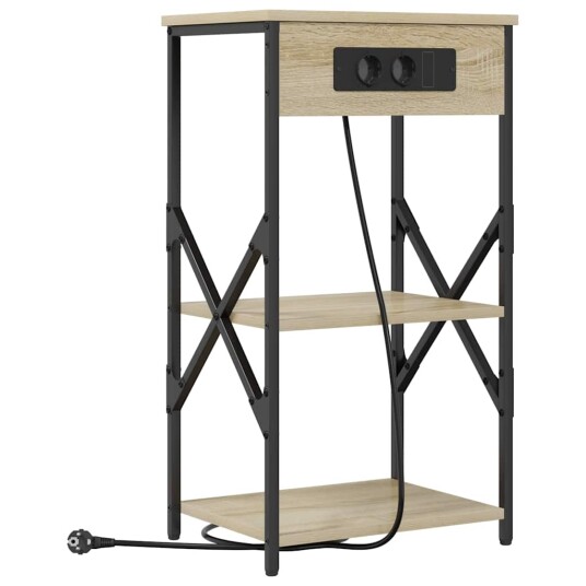 Sengeskaps 2 pcs Sonoma eik 41 x 31 x 76 cm Konstruert tre