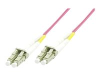 MicroConnect - Nettverkskabel - LC/UPC multimodus (hann) til LC/UPC multimodus (hann) - 50 m. - 2 mm - fiberoptikk - dupleks - 50 / 125 my - OM4 - halogenfri - erika fiolett
