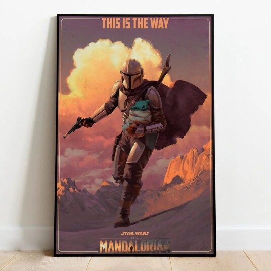 Star Wars Plakat Mandalorian On The Run - 91,5 x 61 cm