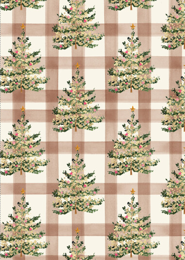 Gavepapir 4m Pine Plaid