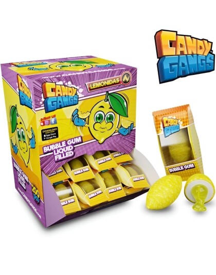 200 stk LemonidaSur Sitrontyggegummi med Fyll i Dispensereske 0,8 kg 200 stk LemonidaSur Sitrontyggegummi med Fyll i Dispensereske 0,8 kg