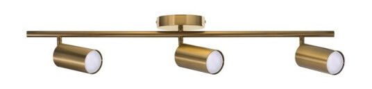 Activejet Spectra Tredobbelt Gull Vegglyslist Spotlight Gu10 For Stuen, Innfelt, Sylinder, 3 Pære(R), Gu10, Ip20, Gull