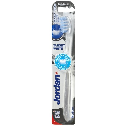 Jordan Target White Tannbørste Medium Jordan Target White Tannbørste Medium