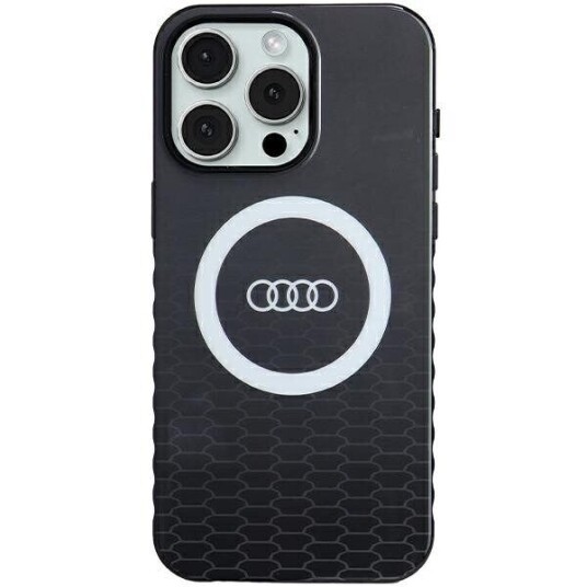 Deksel Audi Iml Big Logo Magsafe Deksel Iphone 15 Pro Max 6,7" Svart/Svart Hardcase Au-Imlmip15pm-Q5/D2-Bk