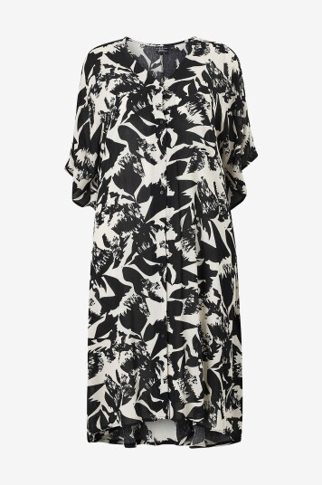 Zizzi Kjole sLulu Blk Beach Dress Beige Zizzi Kjole sLulu Blk Beach Dress Beige