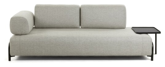 Kave Home Compo 3-pers Sofa m. armlen og brett, Beige 1031428-22-0 1596034-01-0