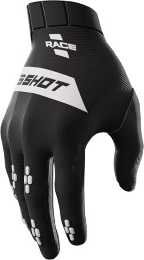 Shot Race Motocross Hansker 2XL Svart Hvit Shot Race Motocross Hansker 2XL Svart Hvit