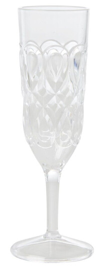 Rice champagneglass akryl Klar