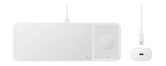 Samsung EP-P6300 Trådløs Ladepute Trio med Strømadapter - Hvit Samsung EP-P6300 Trådløs Ladepute Trio med Strømadapter - Hvit