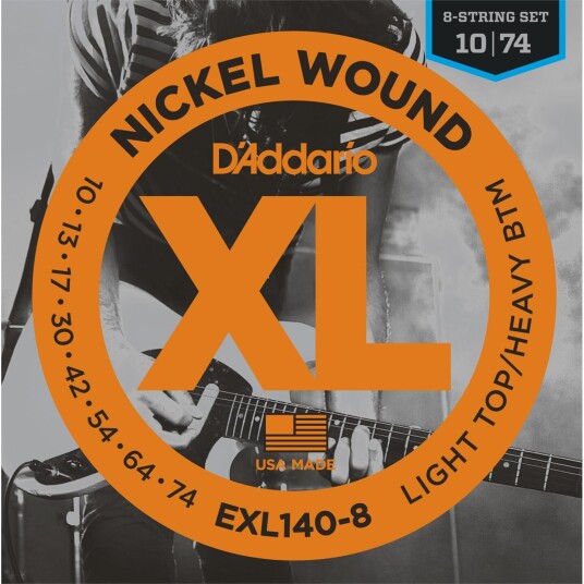 D'Addario Xl140-8 El.Gitar Strenger 010-074