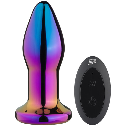 Dream Toys Glamour Glass Vibe Fjernstyrt Analplugg     - Forskjellige farger