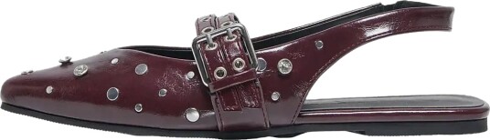 ONLY Onlaura 5 Pu Slingback Buckle Ballarina   Burgundy   38