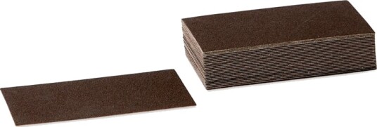 Lærretssandpapir 70×155 mm uten borrelåsfeste  50 stk. Korn P120