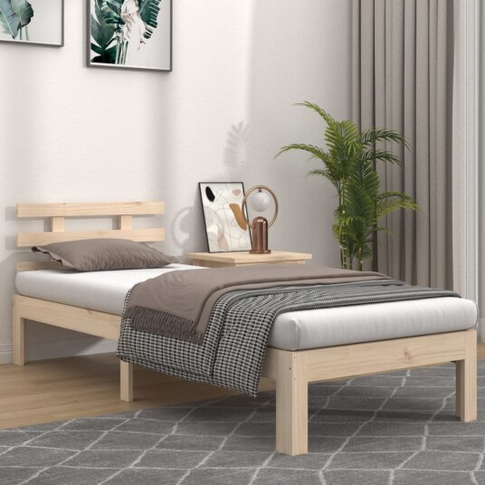 vidaXL Sengeramme heltre 90x190 cm 3FT Single