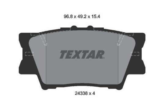 Bremseklosser TEXTAR 2433801 Bremseklosser TEXTAR 2433801