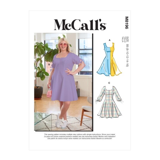 McCall's 8196 - Kjole KK (26W-28W-30W-32W)