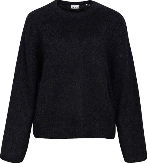 Object Genser Objharry L/S Lo Knit Pullover Svart