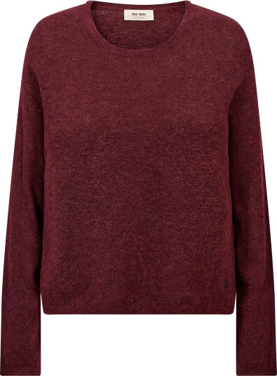 MOS MOSH Mmmape O Neck Knit Burgundy L