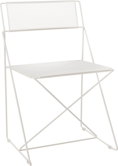 Magnus Olesen - X-Line Chair Off-White Monochromatic Spisestoler Niels Jørgen Haugesen Hvit Metall